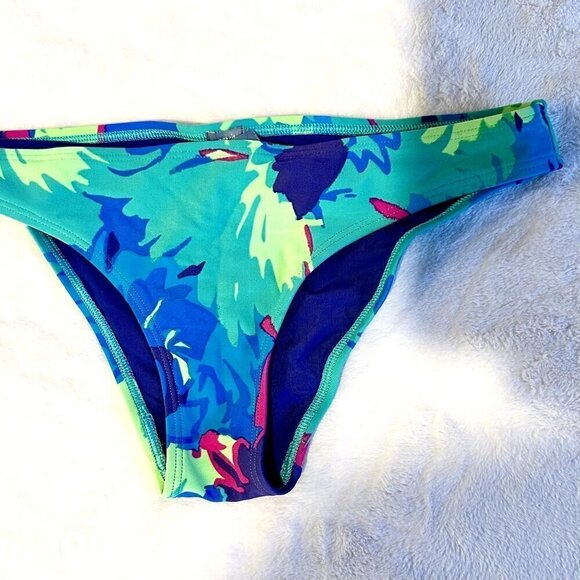 Aerie Floral Tropical Bikini Bottoms - Size Small - Picture 2 of 5